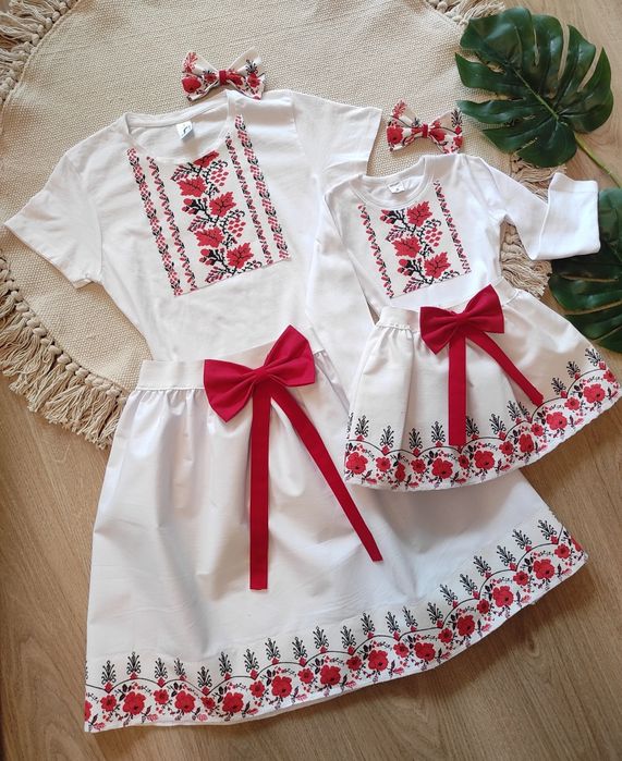 Комплект с шевици за мама и дете