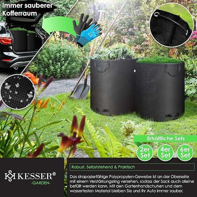 Комплект градински торби KESSER® 2x500л.