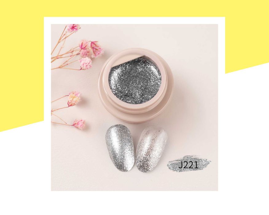 Комплект UV/LED гел бои "Gold & Silver" GDCOCO – 6; металик, огледален