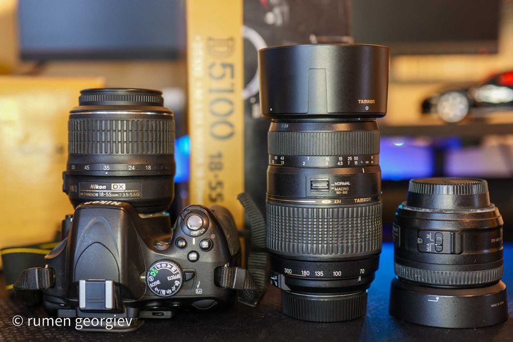 Nikon D5100 + 3 обектива и аксесоари ПРОМО