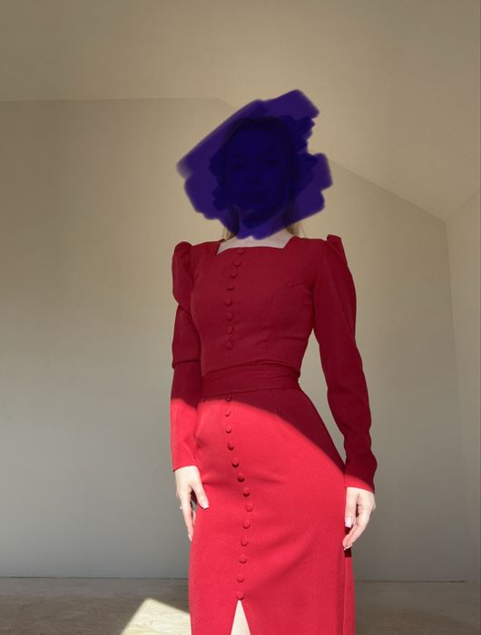 Красное вечернее платье (XS)