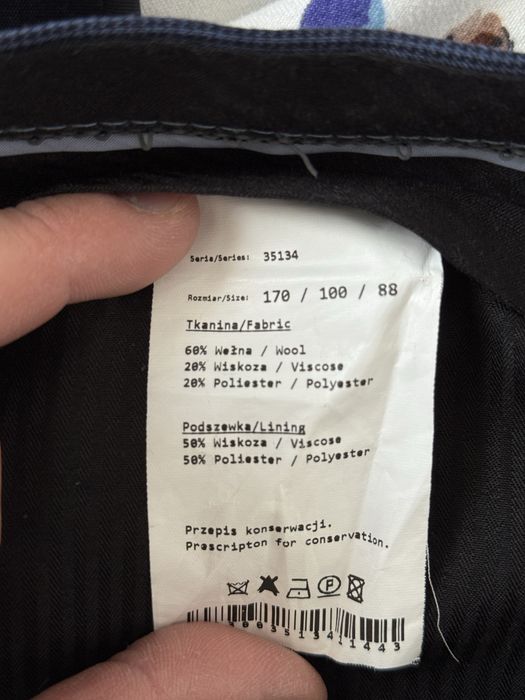 Costum LAVARD albastru – lână 60% – sacou + pantaloni – M (170/100/88) elegant