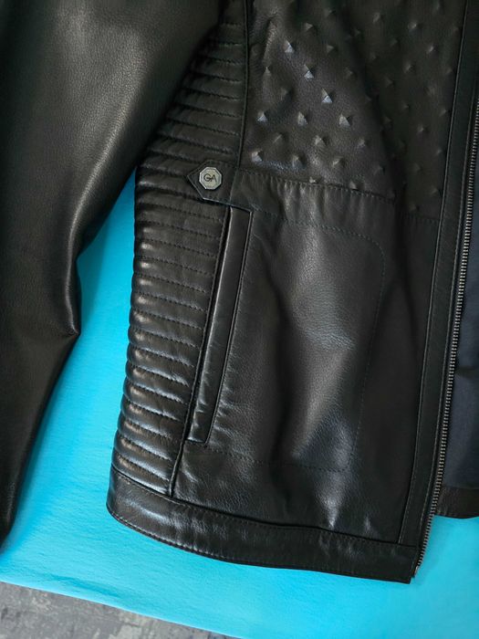 Кожено яке мъжко ххл вталено