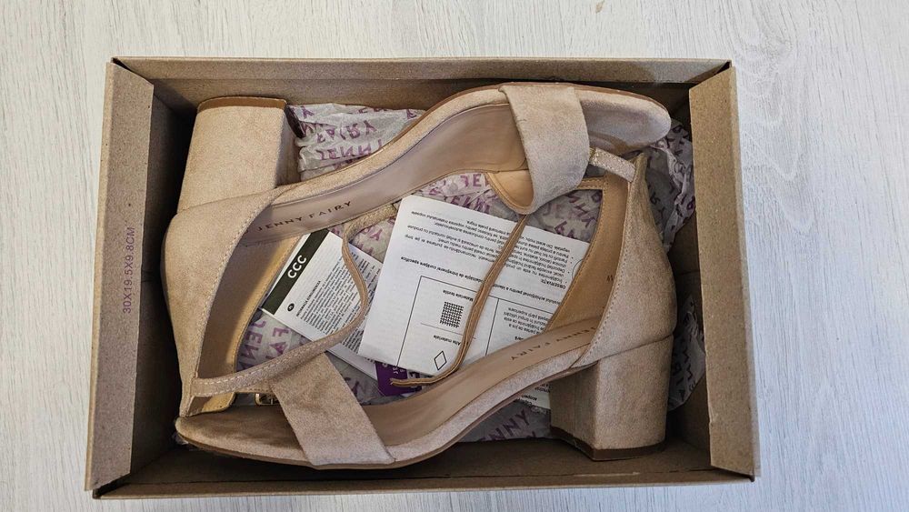 Sandale Jenny Fairy bej piele 41