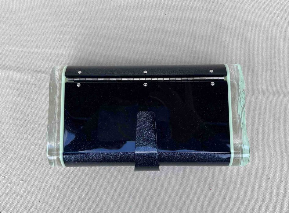 Auth Clutch Geanta Edie Parker Lara Acrilic Fosfor Verde Ice Ends Glow