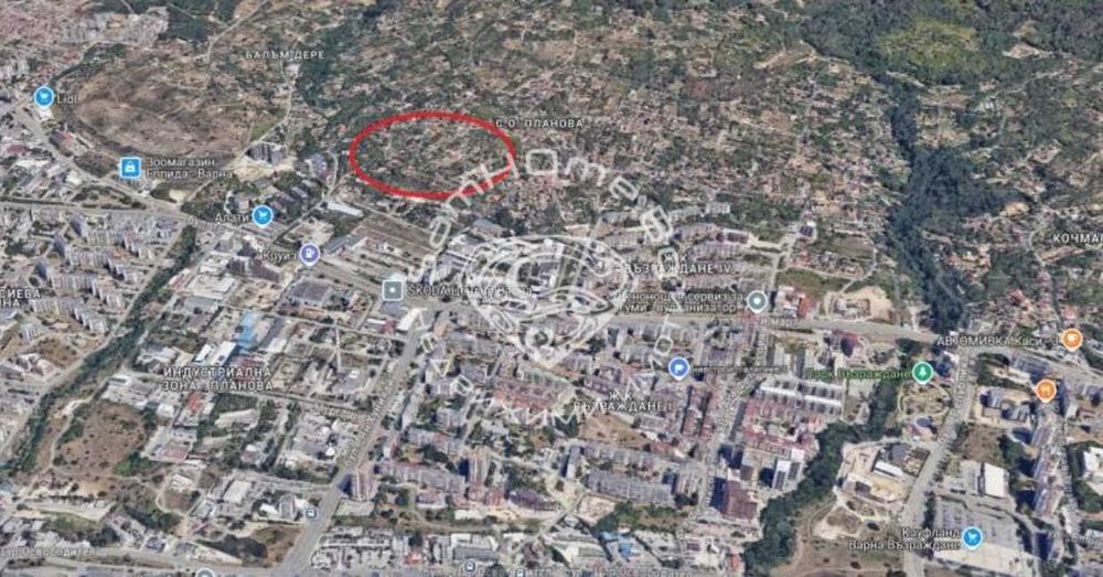 Продава се Парцел в Варна, м-т Планова - 1200 кв.м за 84 €/кв.м - Снимка #1