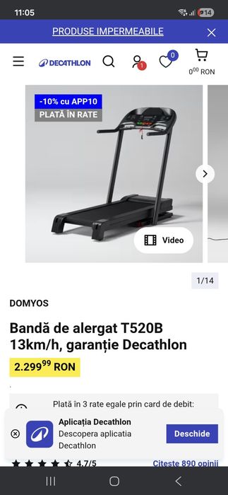 Banda de alergat Decathlon