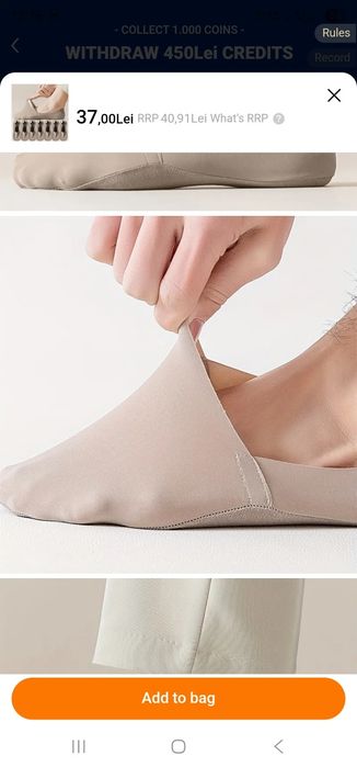 Set 7 perechi șosete bărbătești invizibile