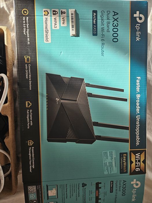 Router Wireless Gigabit TP-LINK Archer AX53 AX3000, Wi-Fi 6,