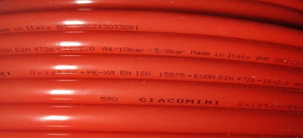 Teava pentru incalzire pardoseala 16mm role de 600m provenienta Italia