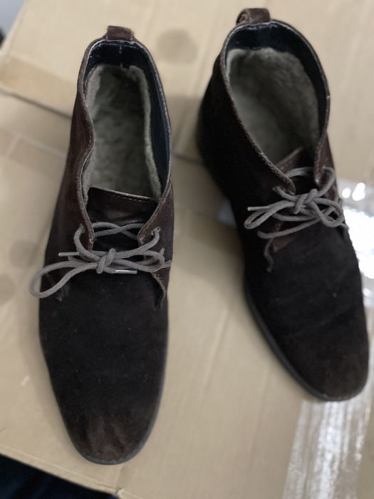 Ботинки зимние замшевые