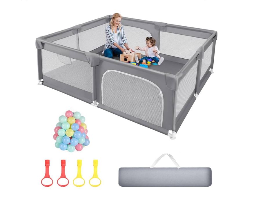 Кошара за игра 150х180см с термосгъваема постелка и аксесоари