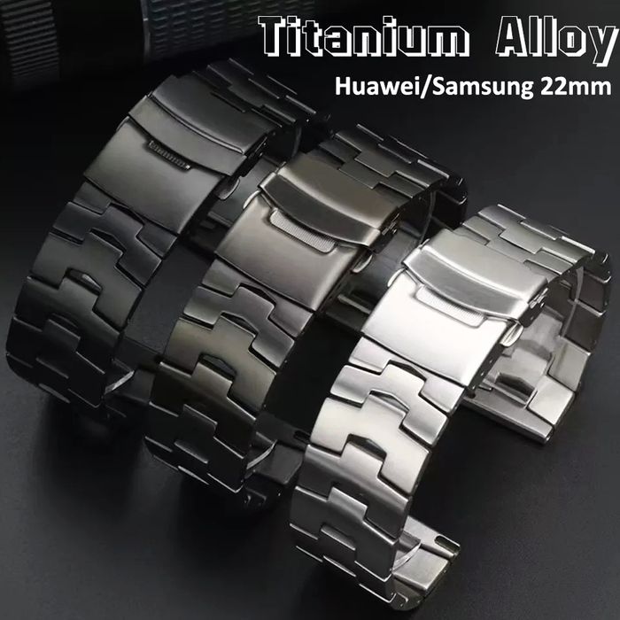 Титаниева верижка за Huawei Watch GT3 Pro 46mm, Watch 3 Pro, GT2 46mm ...
