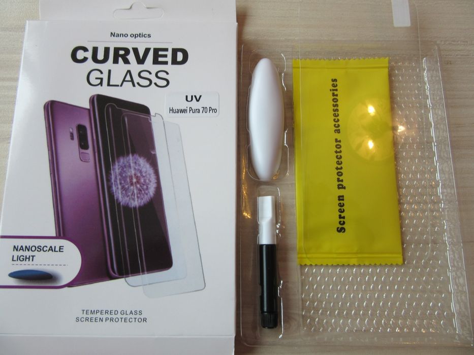 Huawei Pura 80 70 / Pro / Ultra / 3D UV ТЕЧНО ЛЕПИЛО Стъклен протектор