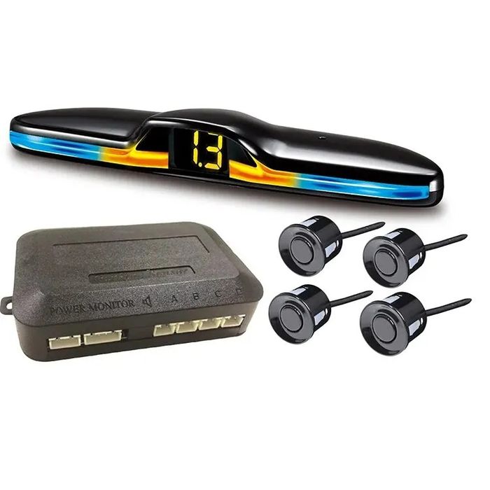 Парктроник с LED мини дисплей, с 4 черни сензора и LED SLIM дисплей