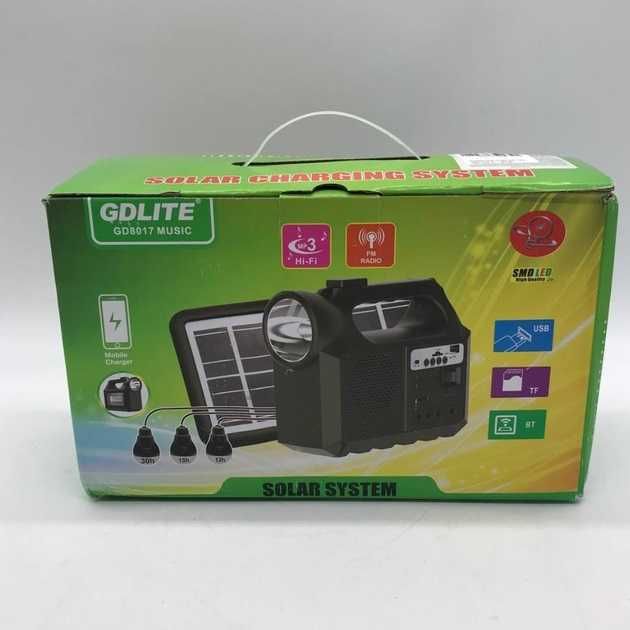 Мобилна соларна къмпинг система, зарядно, 3 лампи, соларен панел