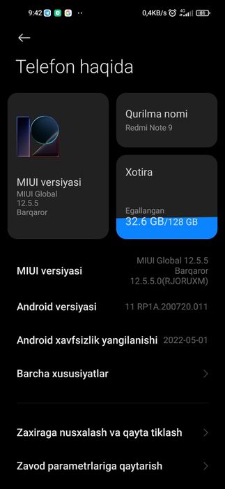 Redmi note 9  ishlashi zor aybi yoq olasizu ishlatasiz surochni