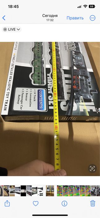 Поезд oyinchoq игрушки 5та вагонли йуради 1 метрли релысах