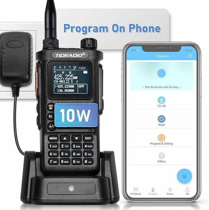 Нов модел мощна радиостанция Уоки Токи TIDRADIO TD H8 10W с Bluetooth