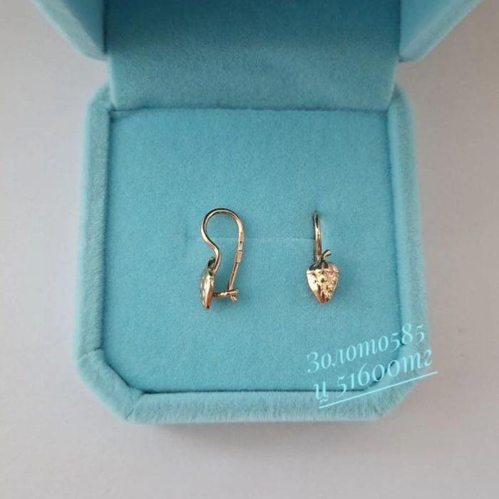 Золото 585 детский серьги