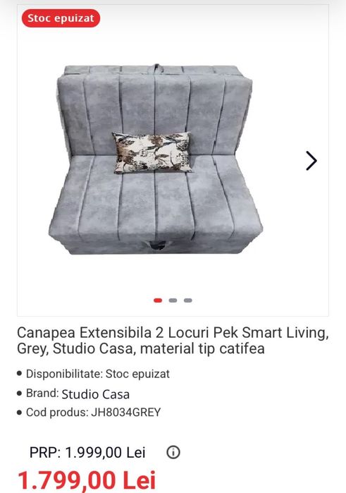 Canapea de o persoana extensibila cu lada depozitare