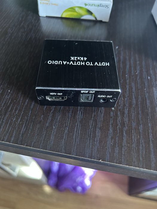 Extractor/Splitter audio HDMI 4k60hz optic SPDIF și 3.5mm Aux Stereo Pass Through, 2.0/5.1 Ch Bestvite