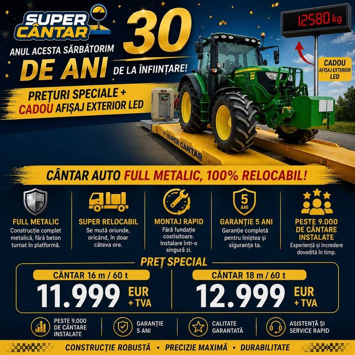 CANTAR Auto NOU 60 Tone PROMOTIE aniversare 30 DE ANI