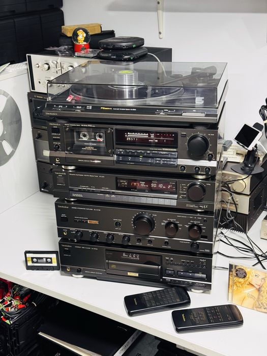 Linie audio TECHNICS-amplificator, deck B765,tuner,CD ps-700,pick-up