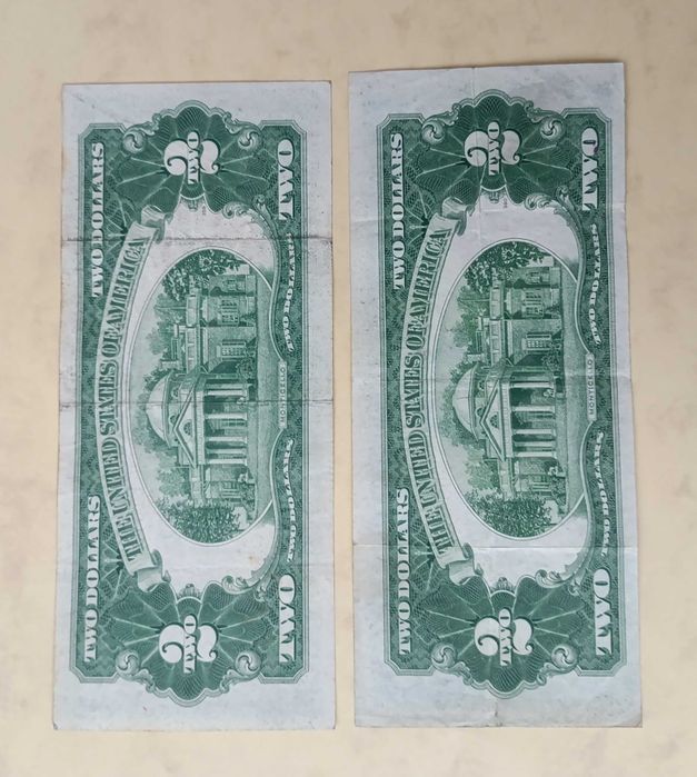 Банкноти $2 долара 1928 г. Red Seal /червен печат/