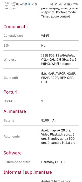 Tableta HUAWEI MatePad SE, 10.4", 128GB