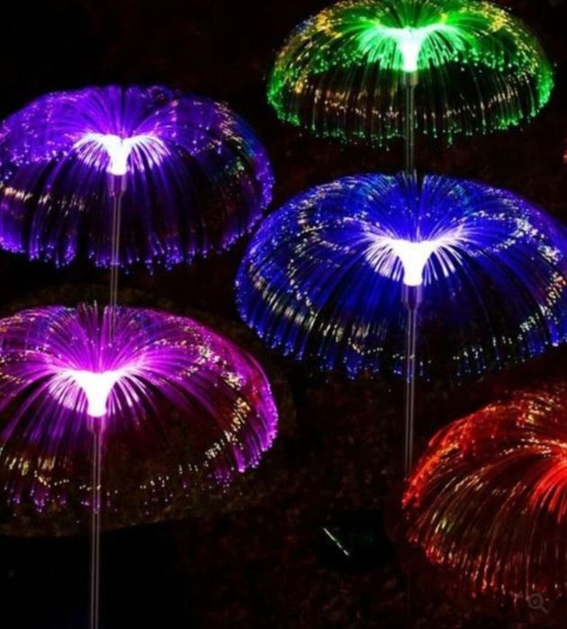 Set 2 x lampa solara tip Palmier RGB