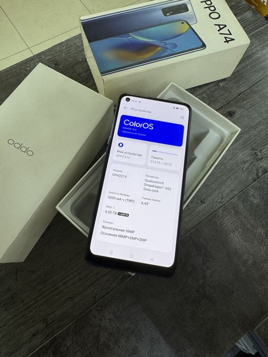 OPPO A74 128гб в идеале