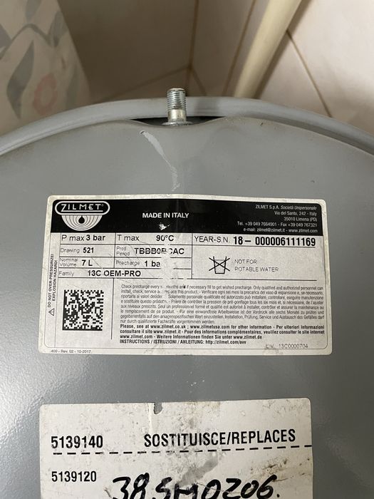 vas expansiune  ZILMET centrala termică