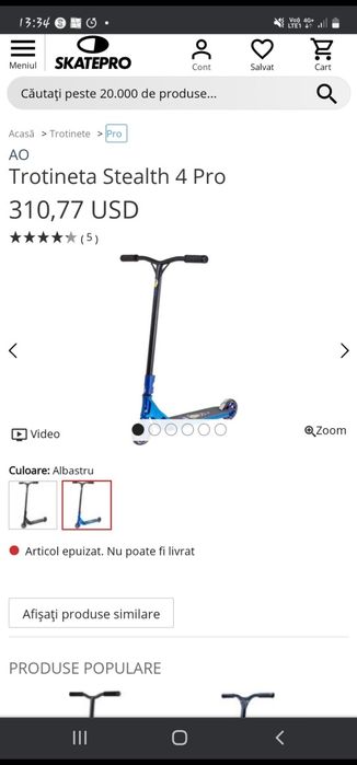 Trotinetă stealth 4 pro, super oferta saptamana asta