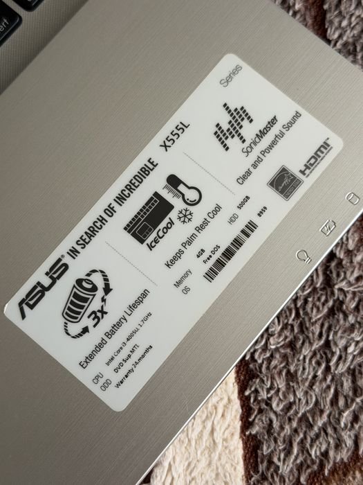 Laptop ASUS - X555L - SonicMaster Series(IceCool)