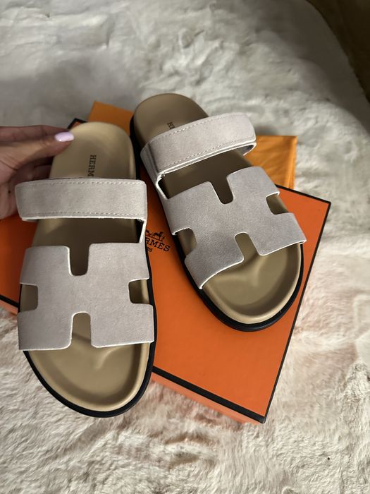 Papuci hermes piele naturala