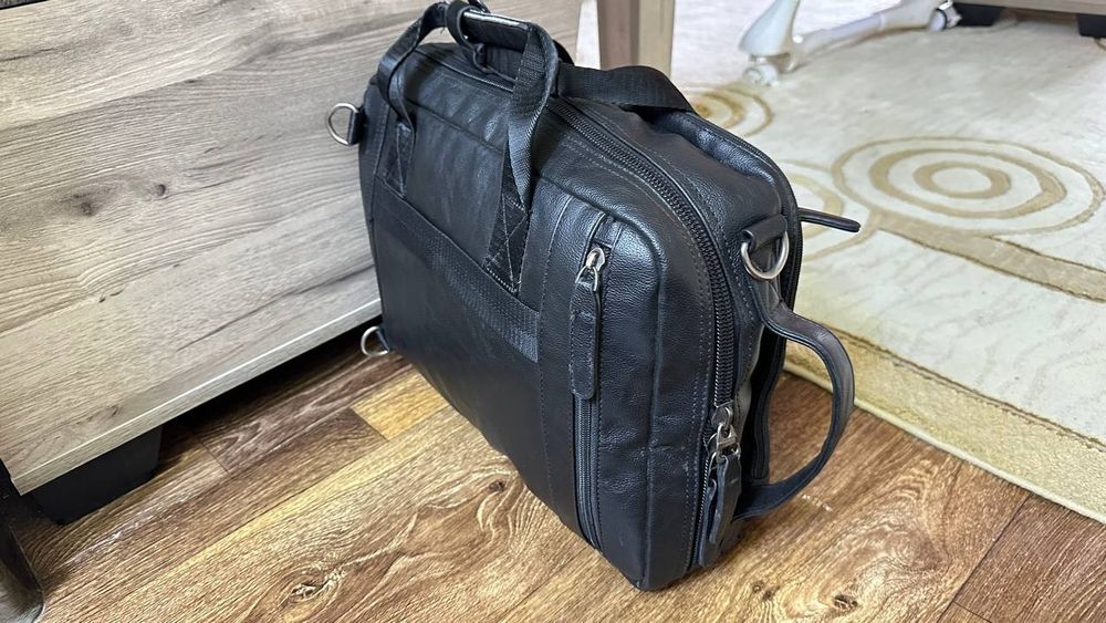 Сумка, для ноутбука, ручная кладь, рюкзак, натуральная кожа