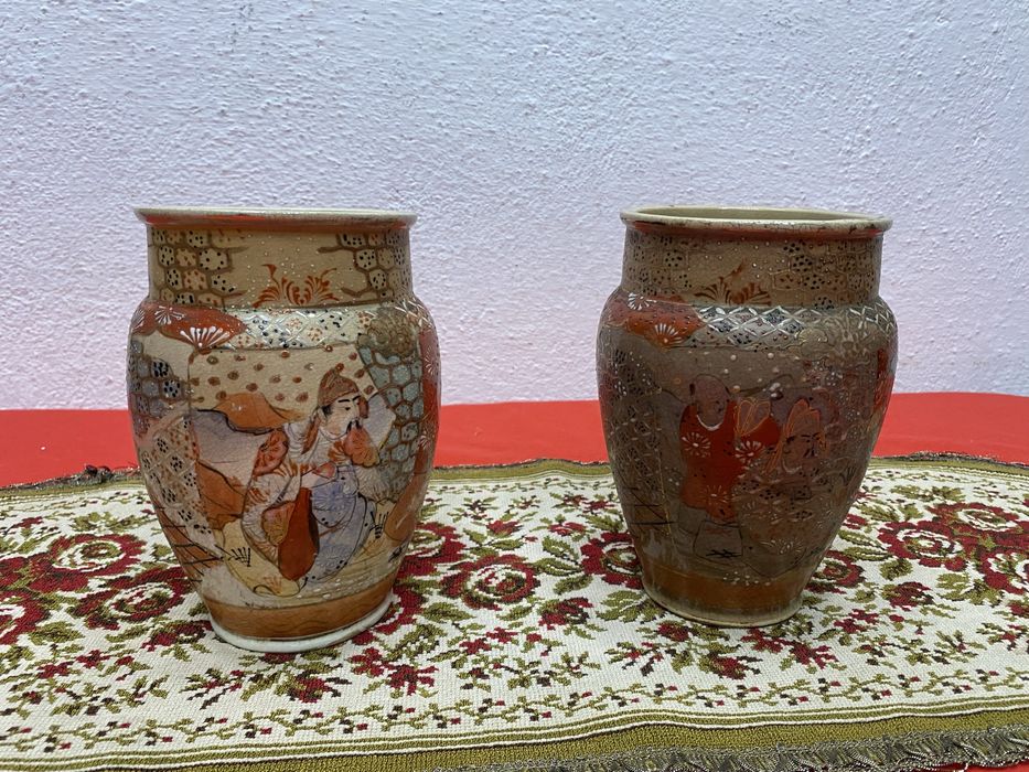 Японски вази сацума от порцелан - кашпи