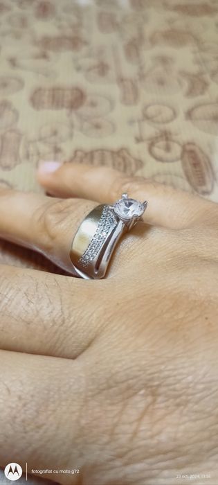 Inel argint placat cu aur 18k