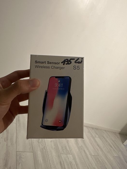 Suport telefon cu incarcare wireless Fast Charge QI automatic S5