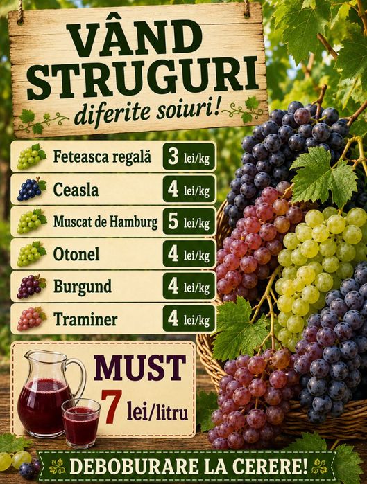 Struguri diferite soiuri