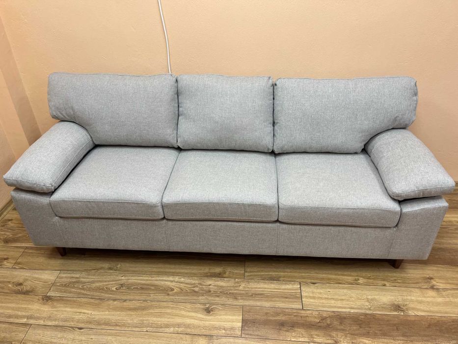 Диван GEDVED 3-местен светлосив текстил