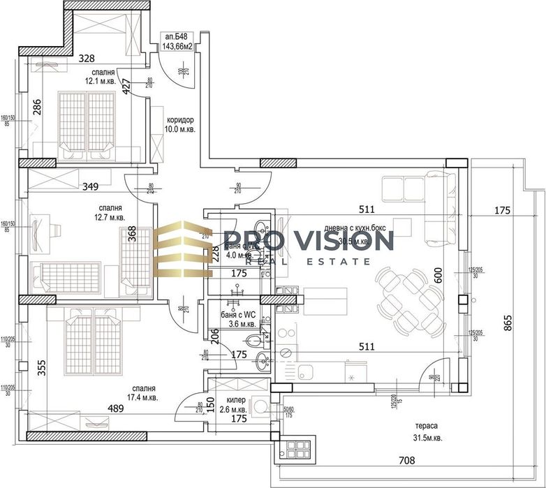 Продава се Четиристаен апартамент в Варна, Младост 1 - 167 кв.м за 1133 €/кв.м - Снимка #1