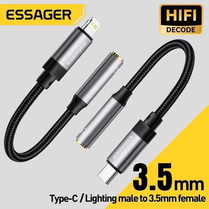 Переходник(адаптер) на USB Type-C и Lighting(iPhone) от Essager