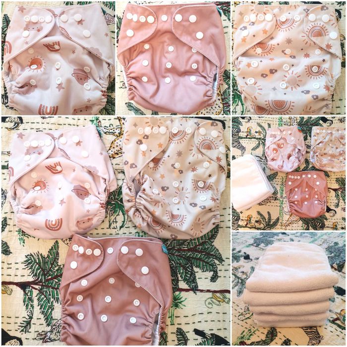 3 Scutece reutilizabile & 6 insertii (3-15 kg)