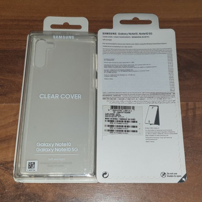 Husa silicon originala Samsung Clear Cover Note10 N970 Note10 5G N971
