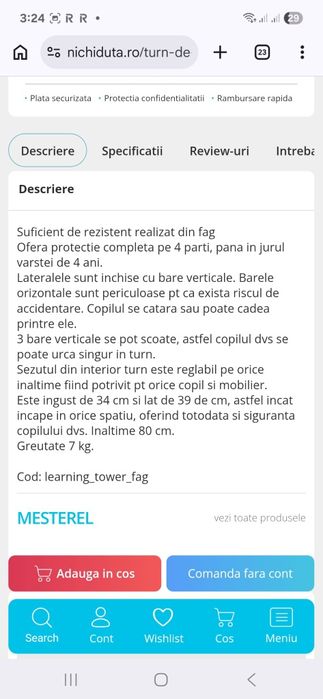 Turn de învățare și activități copil