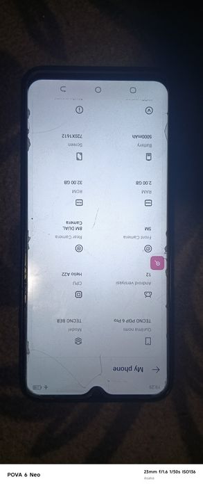 Tecno pop 6 Pro smartfon