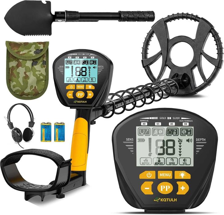 Detector de metale profesional pentru adulți, 25 cm, bobină IP68 4 moduri de căutare, LCD mare. Cip DSP SUA, cu 40% mai precis
