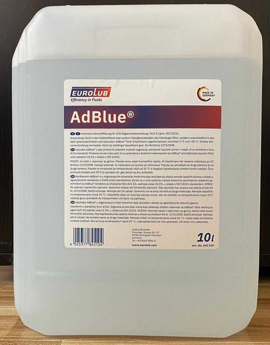 AdBlue Original Producator German Brand EUROLUB Bidon 10 cu pilnie